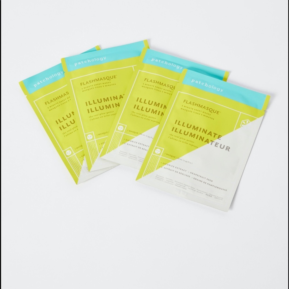 Patchology FlashMasque Illuminate 4 Pack NWT